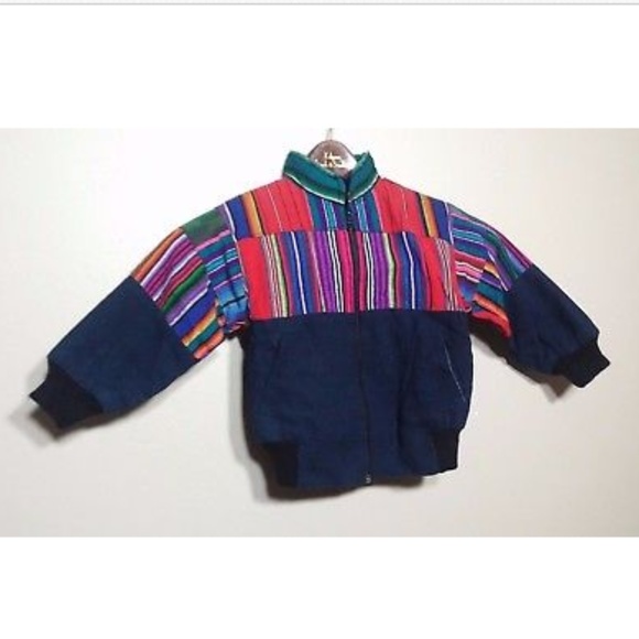 Other - Guatemalan Striped Fabric Jacket Guate Stripe
